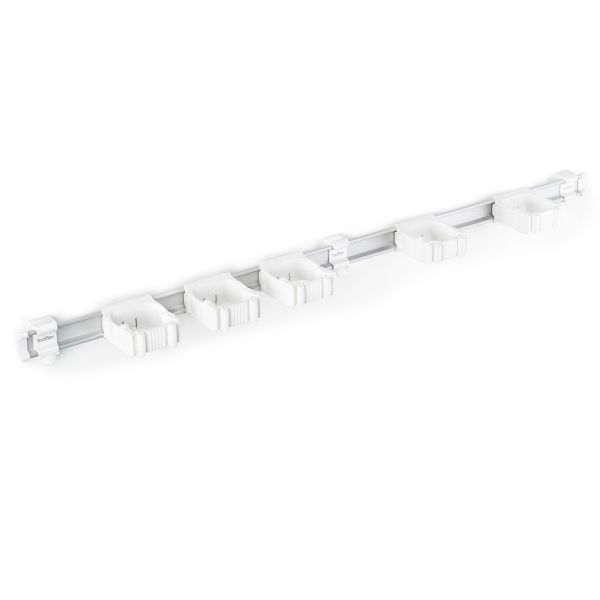 Toolflex ONE Aluminium rail met 5 gereedschapshouders - 940 mm - &Oslash;15-35 mm - wit