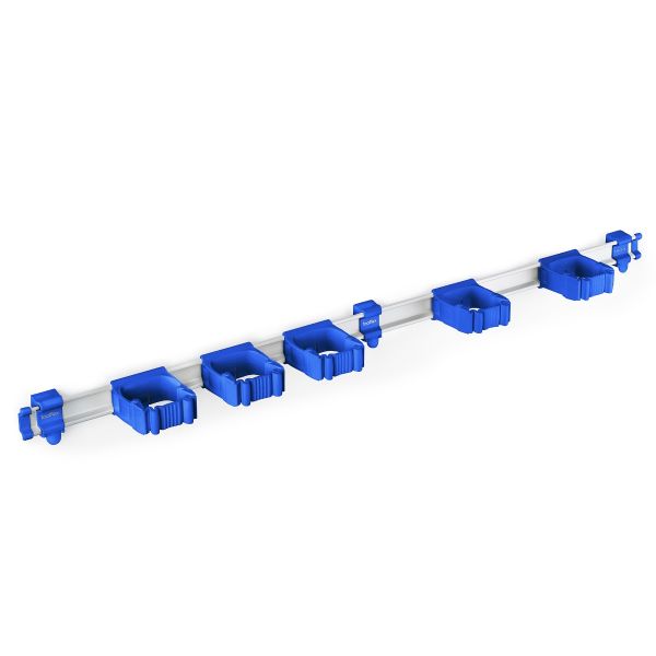 Toolflex ONE Aluminium rail met 5 gereedschapshouders - 940 mm - &Oslash;15-35 mm - blauw