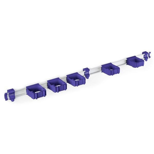 Toolflex ONE Aluminium rail met 5 gereedschapshouders - 940 mm - &Oslash;15-35 mm - paars