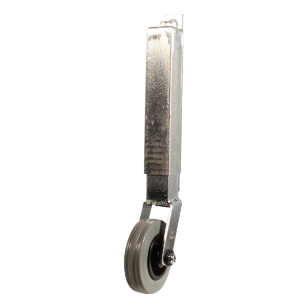 Novio serie 11-02 Bokwiel verend met plaatbevestiging - Ø100 mm - poortwiel - glijlager - rubber/TPE- 311.101.026.000