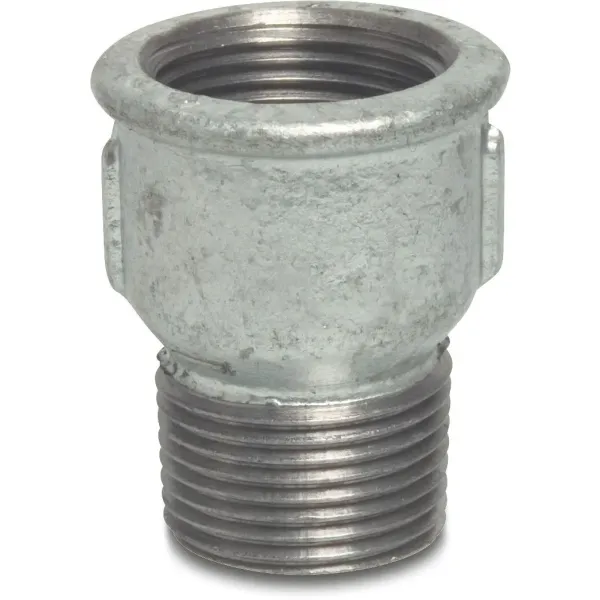 Profec Soknippel nr.529a - gietijzer gegalvaniseerd - 25 bar - binnendraad x buitendraad