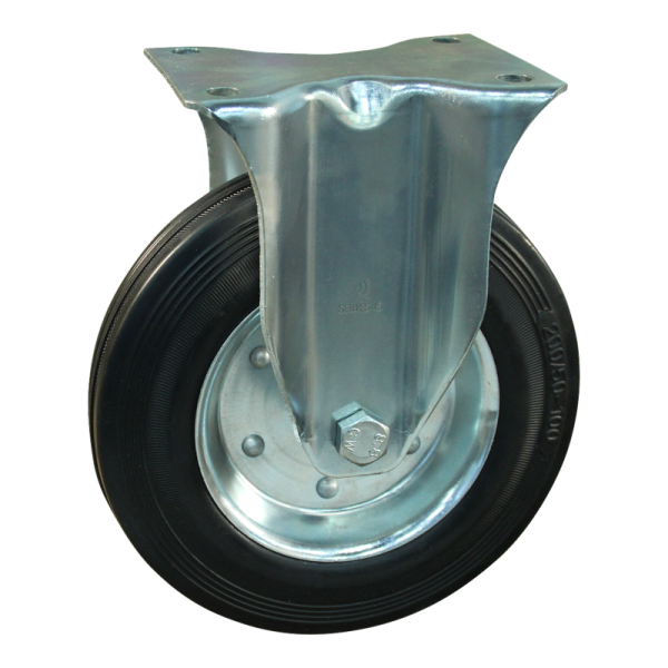 Novio serie 02-15 Bokwiel met plaatbevestiging - Ø80 mm - rollager - rubber/TPE - 3302.082.156.000