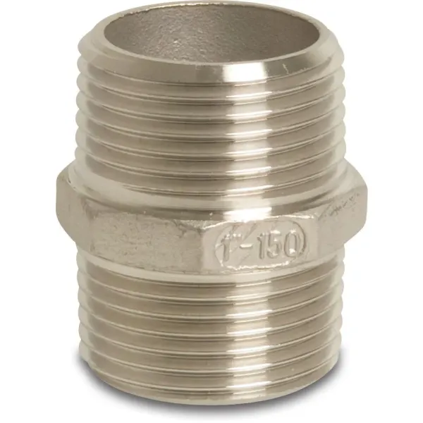 Profec Dubbele nippel nr.280 - RVS - 16 bar - 2x buitendraad