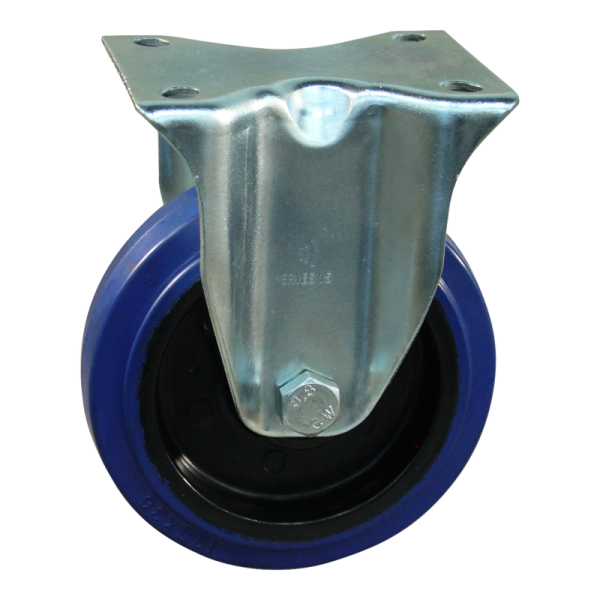 Novio serie 13-15 Bokwiel met plaatbevestiging - Ø100 mm - rollager - rubber/TPE - 313.102.156.000