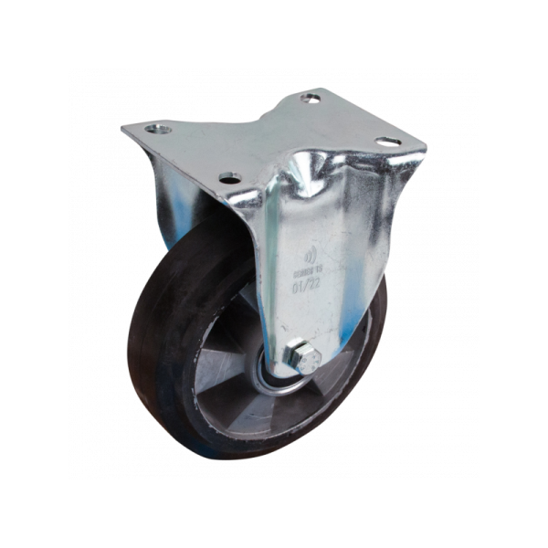 Novio serie 10-15 Bokwiel met plaatbevestiging - Ø125 mm - kogellager - rubber/TPE - 310.126.156.000