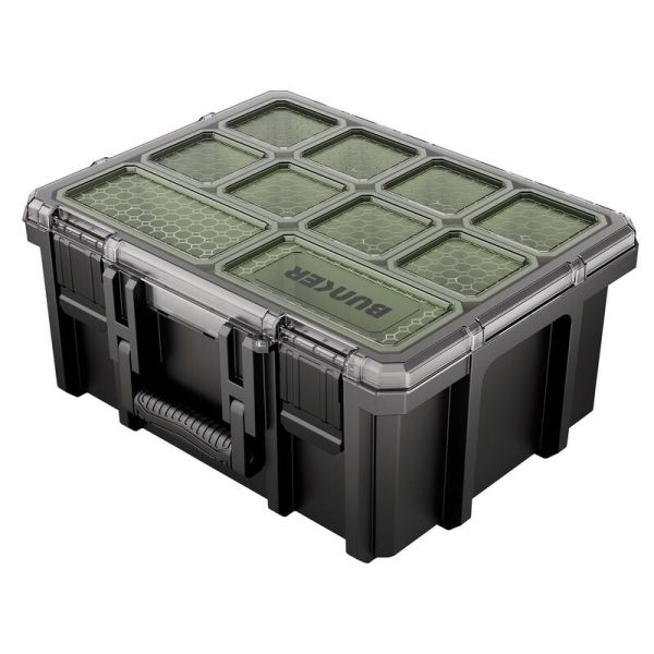 BUNKER Opbergbak met uitneembare bakjes - 408x334x189 mm - 29703