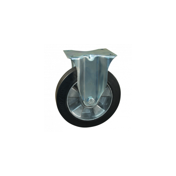 Novio serie 10-15 Bokwiel met plaatbevestiging - Ø200 mm - kogellager - rubber/TPE- 310.206.156.000
