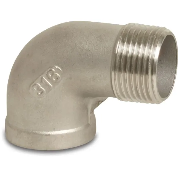 Profec Knie 90&deg; nr.92 - RVS - 16 bar - binnendraad x buitendraad