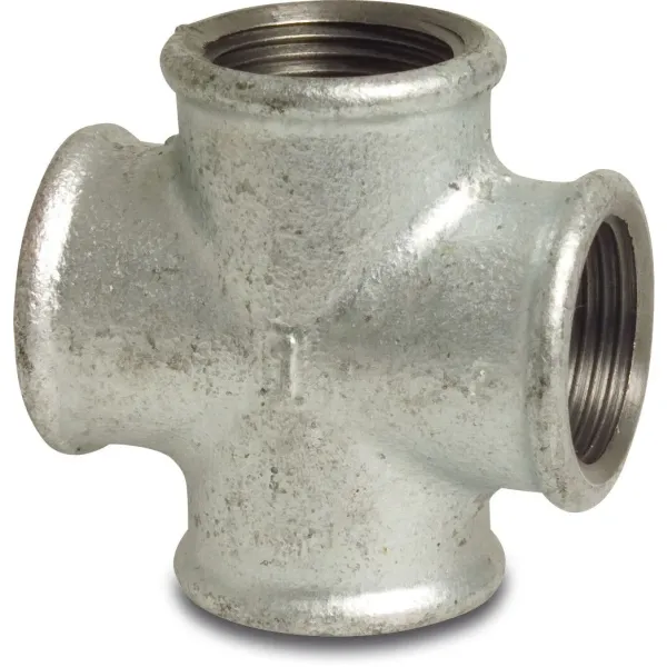 Profec Kruisstuk nr.180 gietijzer gegalvaniseerd - 25 bar - 4x binnendraad