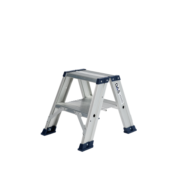 DAS DT2A Hercules ANO Dubbel trapladder - 2x2 sporten - geanodiseerd aluminium