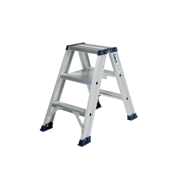 DAS DT3A Hercules ANO Dubbel trapladder - 2x3 sporten - geanodiseerd aluminium