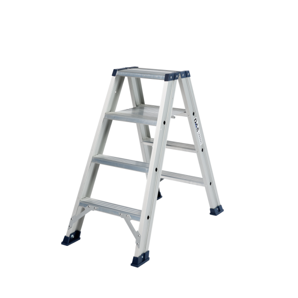 DAS DT4A Hercules ANO Dubbel trapladder - 2x4 sporten - geanodiseerd aluminium