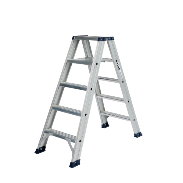 DAS DT5A Hercules ANO Dubbel trapladder - 2x5 sporten - geanodiseerd aluminium