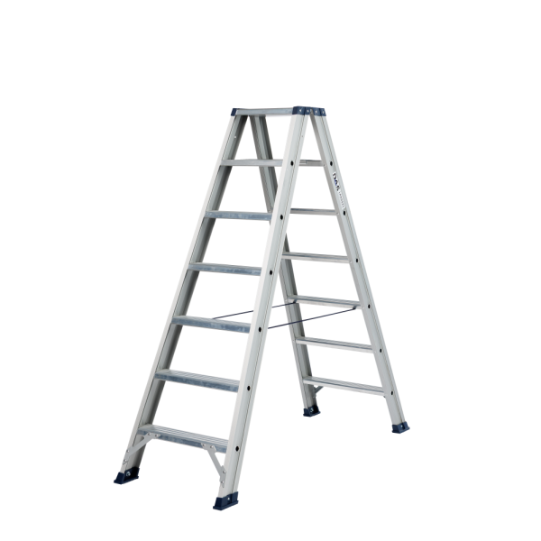 DAS DT7A Hercules ANO Dubbel trapladder - 2x7 sporten - geanodiseerd aluminium