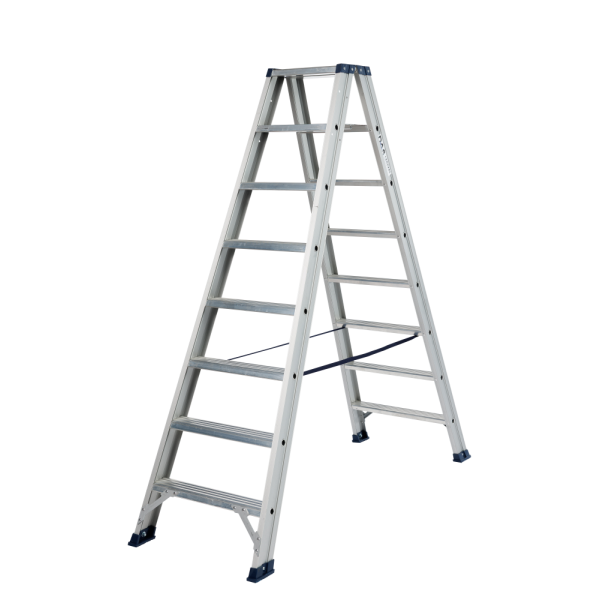 DAS DT8A Hercules ANO Dubbel trapladder - 2x8 sporten - geanodiseerd aluminium