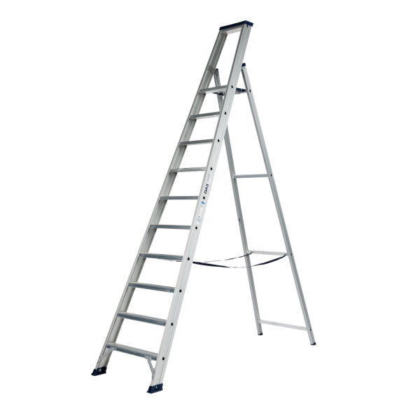 DAS ET10A Hercules ANO Enkele trapladder - 1x10 sporten - geanodiseerd aluminium