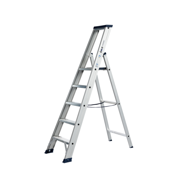DAS ET5A Hercules ANO Enkele trapladder - 1x5 sporten - geanodiseerd aluminium