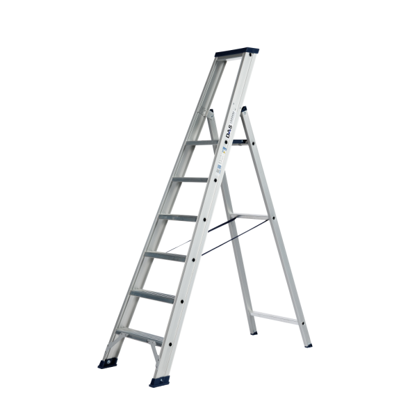 DAS ET6A Hercules ANO Enkele trapladder - 1x6 sporten - geanodiseerd aluminium