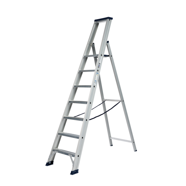 DAS ET7A Hercules ANO Enkele trapladder - 1x7 sporten - geanodiseerd aluminium
