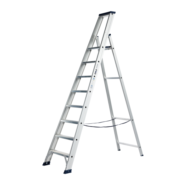DAS ET8A Hercules ANO Enkele trapladder - 1x8 sporten - geanodiseerd aluminium