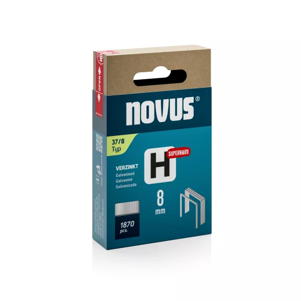 Novus Fijne draadnieten - H type 37 - 8 mm - 1870 stuks - 042-0785