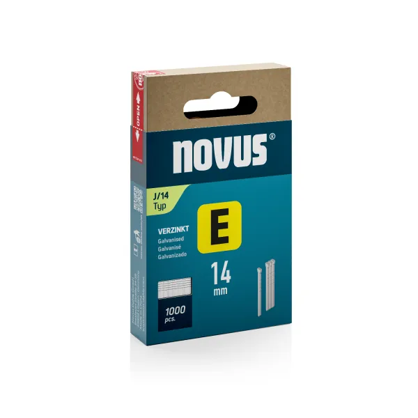 Novus Nagels / spijkers - E type J - 14 mm - 1000 stuks - 044-0088