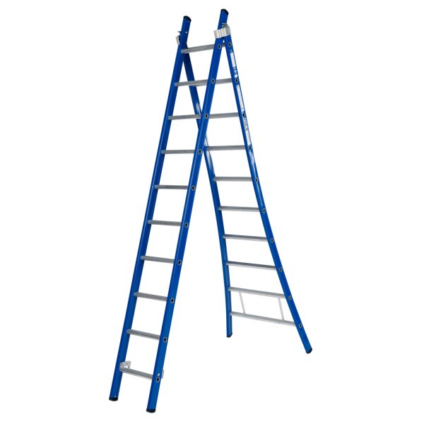 DAS G210B Atlas Reformladder / ladder - 2-delig - 2x10 sporten - blauw