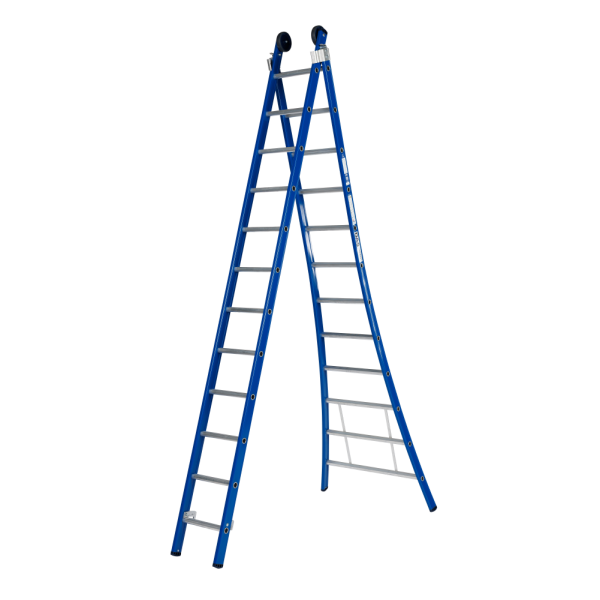 DAS G212B Atlas Reformladder / ladder - 2-delig - 2x12 sporten - blauw