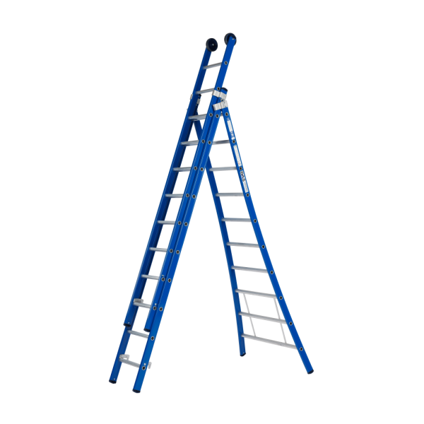 DAS G310B Atlas Reformladder / ladder - 3-delig - 3x10 sporten - blauw