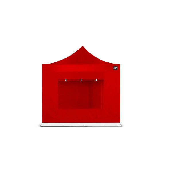 Grizzly GO-WORK Easy-up doorwerktent zijwand met raam - 3 meter - rood