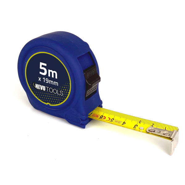 Hevu Tools Rolbandmaat - 5 meter x 19 mm - stalen band - ABS