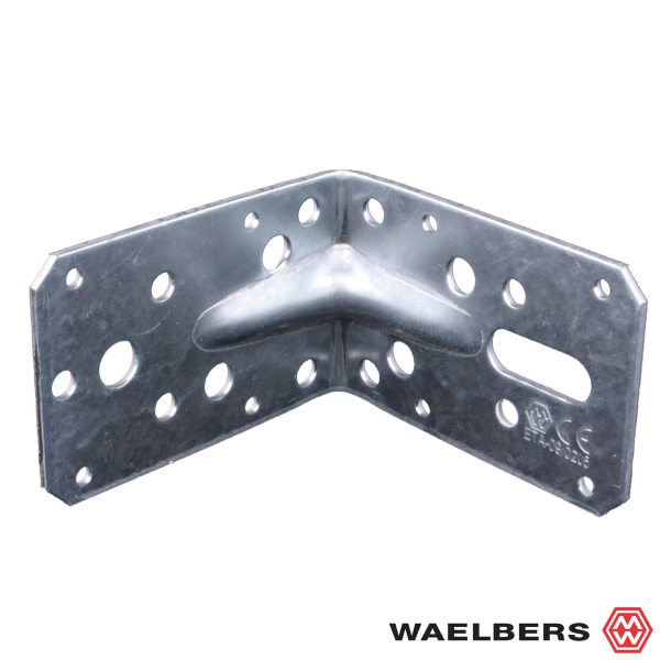 Waelbers Hoekanker met ril - 90x90x60 mm - staal verzinkt 