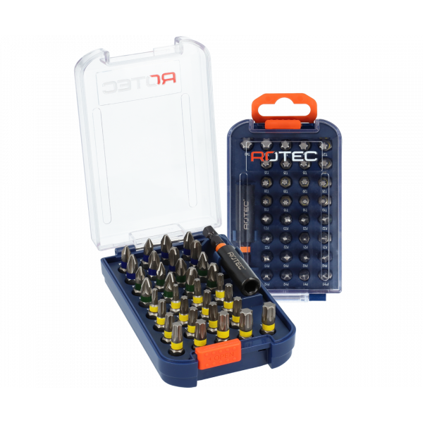 Rotec 827 OPTI-LINE Bitset met bithouder - PH, PZ en TX - 34-delig - 827.9200