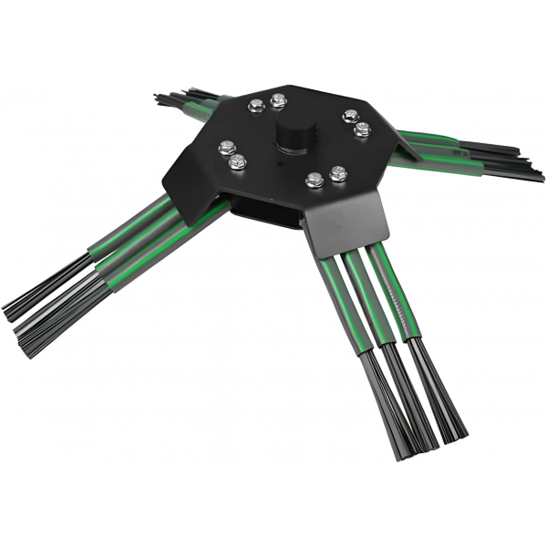 ACG Heavy Duty Onkruid-veegborstel set (12 stuks) met bevestigingskop voor 750-COMFORT-CLEAN