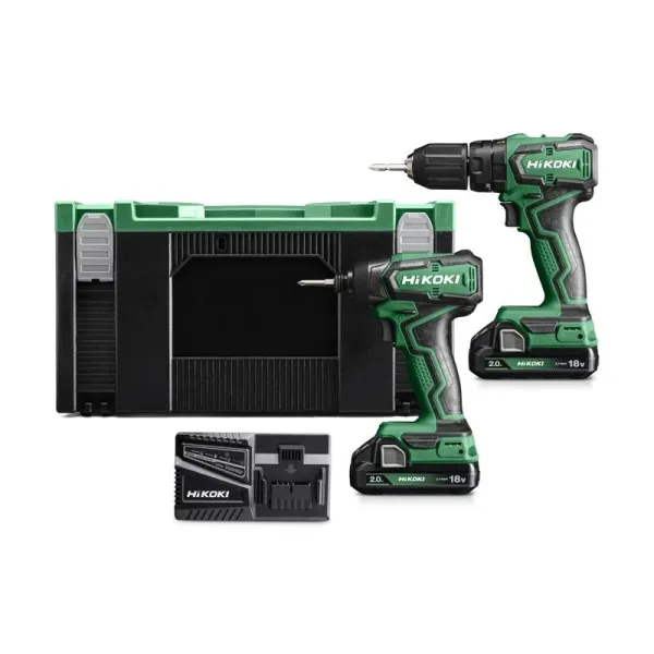 Hikoki KC18DDWGZ Combopack DV18DD + WH18DD - 2 x 18V, 2.0 Ah accu's - HSC