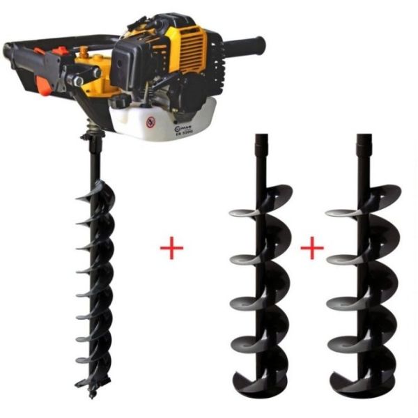 Lumag EB520G Benzine grondboor set met boren - 3 pk