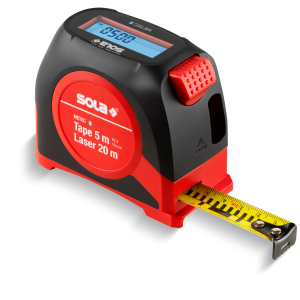 Sola METEC Digitale rolbandmaat met afstandsmeter - 5 meter x 19 mm - stalen band - 71510201