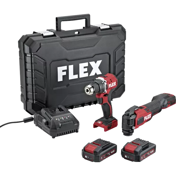 Flex DD LD+MT 18-ECTC/2.5 Set Accu boor-schroefmachine + accu multitool - 18V - koffer - 532843