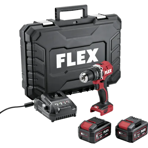 Flex PD 2G 18-EC LD 55 TC Set Accu klop-boor-schroefmachine - 2x 18V, 5.0 Ah - koffer - 534914