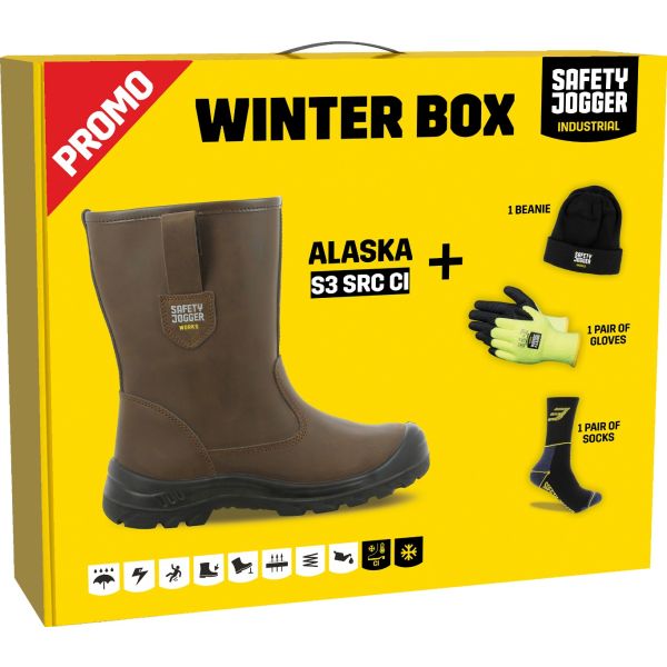 Safety Jogger PROMO Winterbox Alaska werklaars met extra's - S3 - bruin - 010769