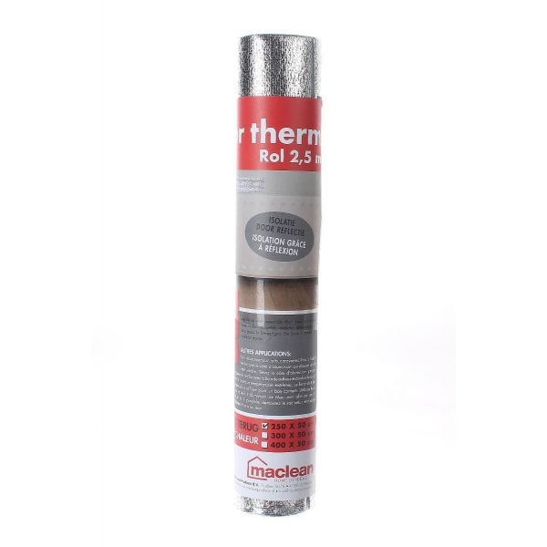 Mac Lean Radiator Therm Radiatorfolie rol - 50 cm x 2,5 meter - zilver - 0414120