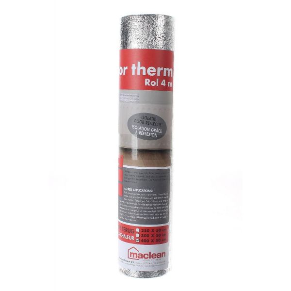 Mac Lean Radiator Therm Radiatorfolie rol - 50 cm x 4 meter - zilver - 0414125