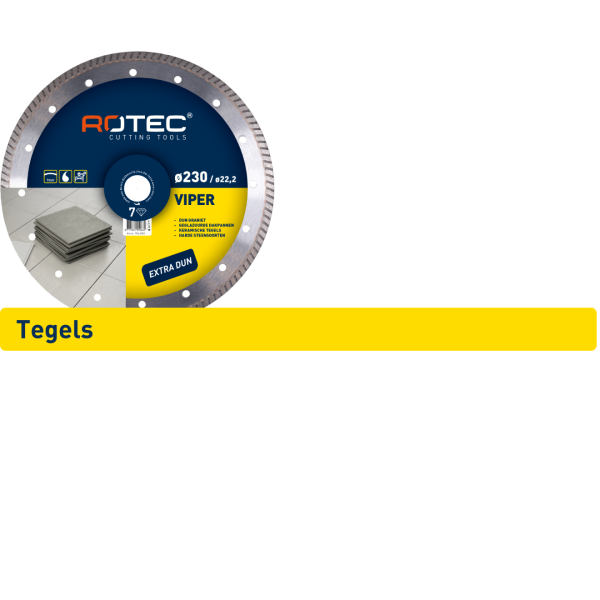 Rotec VIPER Diamantzaagblad t.b.v. natuursteen - turbo fine cut