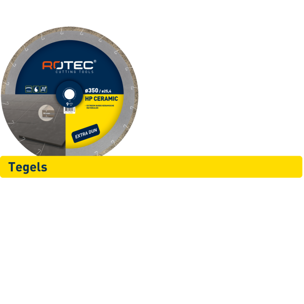 Rotec HP CERAMIC Diamantzaagblad t.b.v. tegels