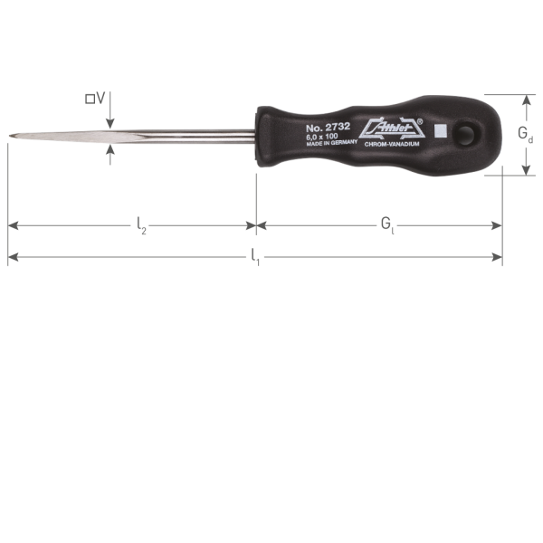 Athlet Priem vierkant - 6x6 mm - 09.2732.0600