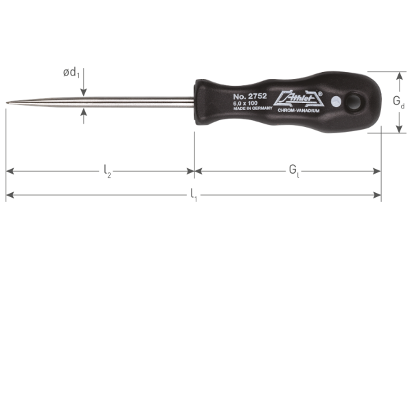 Athlet Priem rond - Ø6 mm - 09.2752.0600