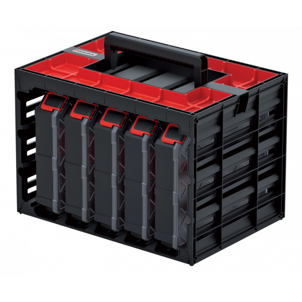 Kistenberg KTC30256B Tager case opbergkast met 5 uitneembare organizers - bakjes - zwart
