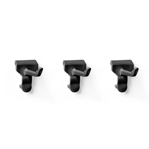 Toolflex One gereedschapshaken - zwart - kunststof - 3 stuks