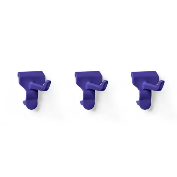 Toolflex One gereedschapshaken - paars - kunststof - 3 stuks