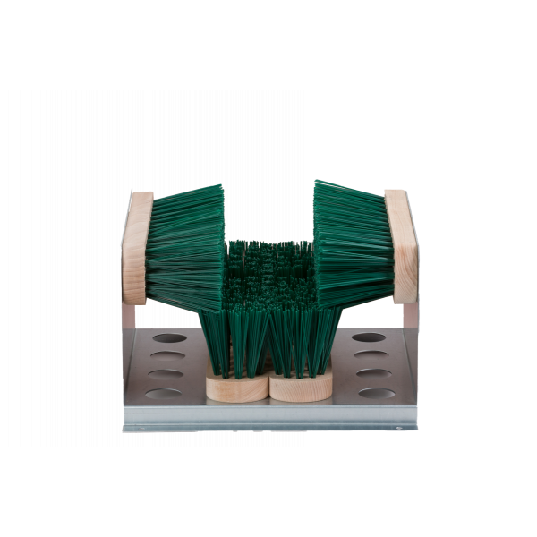Hevu Tools Voetenveger met 4 borstels - hoog model - 35x32 - groen